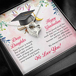 Dear Daughter Your Future Is Bright Happy Graduation We Always Believed In You Forever Love Pendant Necklace