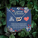 To My Bestie I'll Be There For You Thanks For Coming Into My Life Interlocking Hearts Pendant Necklace