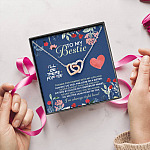 To My Bestie I'll Be There For You Thanks For Coming Into My Life Interlocking Hearts Pendant Necklace