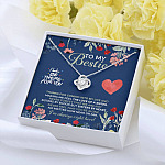 To My Bestie I'll Be There For You Thanks For Coming Into My Life Love Knot Necklace
