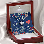 To My Bestie I'll Be There For You Thanks For Coming Into My Life Love Knot Necklace