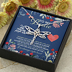 To My Bestie I'll Be There For You Thanks For Coming Into My Life Dragonfly Necklace