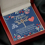 To My Bestie I'll Be There For You Thanks For Coming Into My Life Dragonfly Necklace