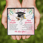 Dear Daughter Your Future Is Bright Happy Graduation We Always Believed In You Alluring Beauty Necklace