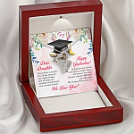 Dear Daughter Your Future Is Bright Happy Graduation We Always Believed In You Double Hearts Necklace
