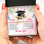 Dear Granddaughter Your Future Is Bright Happy Graduation We Always Believed In You Scripted Love Necklace