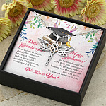 Dear Granddaughter Your Future Is Bright Happy Graduation We Always Believed In You Dragonfly Necklace