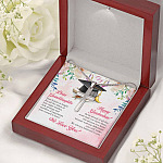 Dear Granddaughter Your Future Is Bright Happy Graduation We Always Believed In You Artisan Crafted Cross Necklace