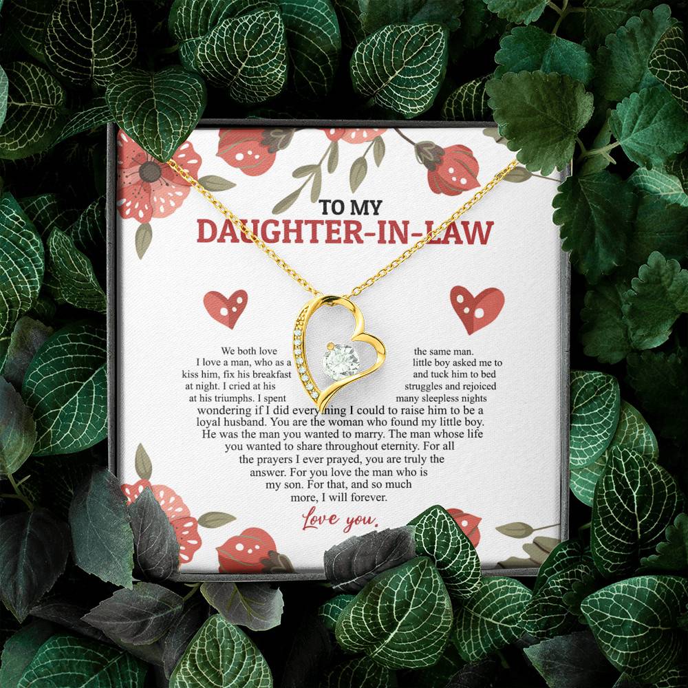 To My Daughter In Law We Both Love The Same Man I Will Forever Love You Forever Love Necklace To My Daughter In Law We Both Love The Same Man I Will Forever Love You Forever Love Necklace