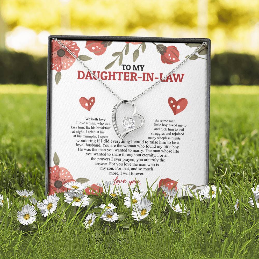 To My Daughter In Law We Both Love The Same Man I Will Forever Love You Forever Love Necklace To My Daughter In Law We Both Love The Same Man I Will Forever Love You Forever Love Necklace