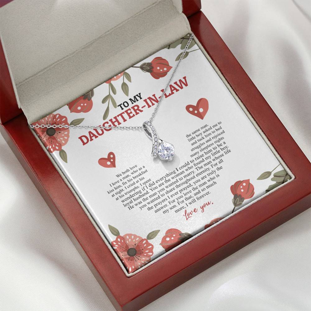 To My Daughter In Law We Both Love The Same Man I Will Forever Love You Alluring Beauty Necklace To My Daughter In Law We Both Love The Same Man I Will Forever Love You Alluring Beauty Necklace