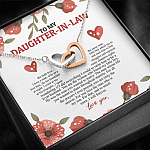 To My Daughter In Law We Both Love The Same Man I Will Forever Love You Joined Interlocking Hearts Necklace To My Daughter In Law We Both Love The Same Man I Will Forever Love You Joined Interlocking Hearts Necklace