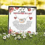To My Daughter In Law We Both Love The Same Man I Will Forever Love You Joined Interlocking Hearts Necklace To My Daughter In Law We Both Love The Same Man I Will Forever Love You Joined Interlocking Hearts Necklace