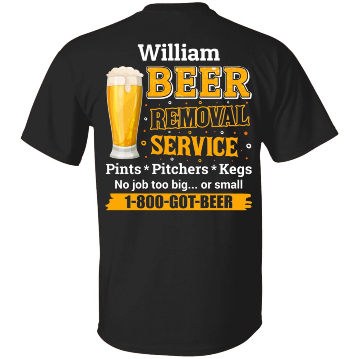 Personalized Beer Removal SeT-Shirt Only, Black, Unisex T-Shirt