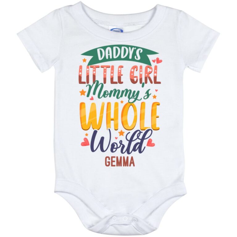 Personalized Daddy's Bodysuit, White, Baby Onesie - 12 Month