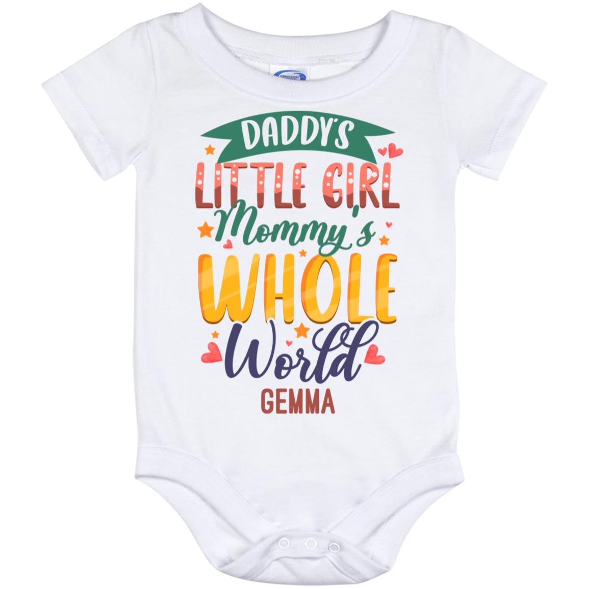 Personalized Daddy's Bodysuit, White, Baby Onesie - 12 Month