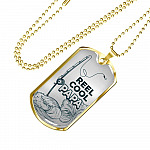 Reel Cool Dad Vintage Fishing Dad Dog Tag Pendant Necklace Reel Cool Dad Vintage Fishing Dad Dog Tag Pendant Necklace