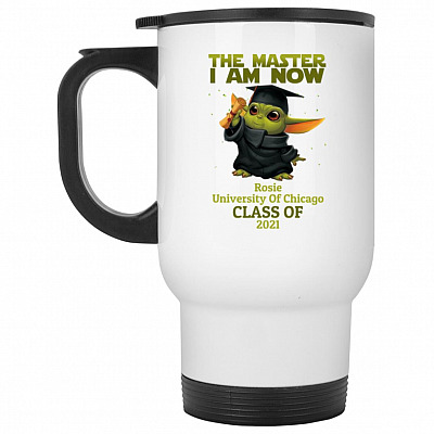 14 oz. White Travel Mug