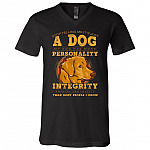 Stop Telling Me It's Just A Dog My DV-Neck, Black, V-Neck T-Shirt