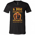 Stop Telling Me It's Just A Dog My V-Neck, Black, V-Neck T-Shirt
