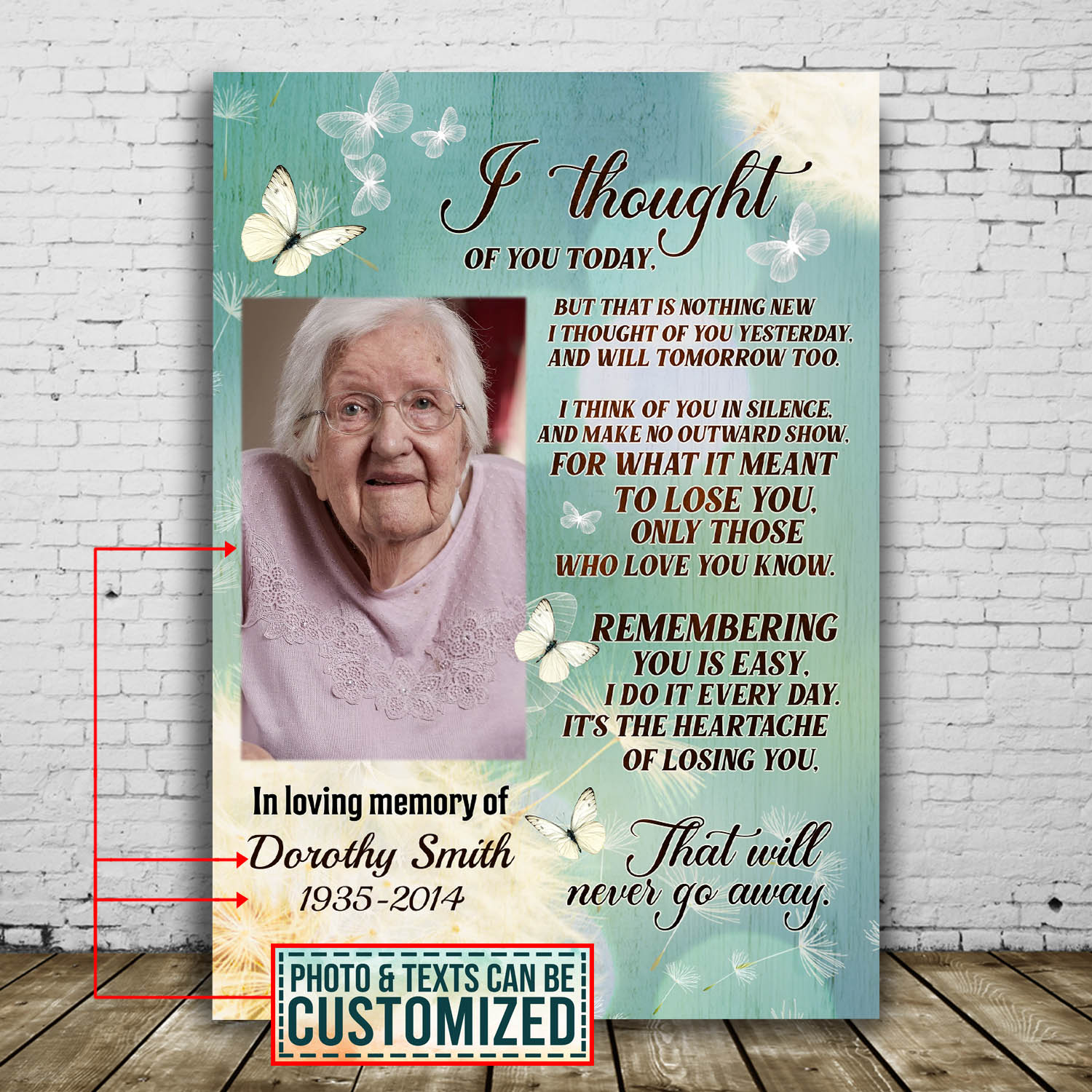 7VT. I Thought Of You Today canvas mk2