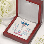 Daddy Can You Feel Me As I Wiggle And Kick For You I Can Hear You Say You Love Me Artisan Crafted Cross Necklace