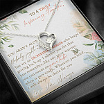 To A Truly Inspiring Fighter You Aren't Alone Nobody Fights Alone Cancer Patient Gift Forever Love Heart Pendant Necklace