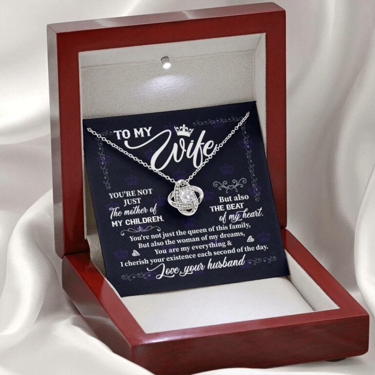 To My Wife You're Not Just the Mother of My Children Love Knot Pendant Necklace