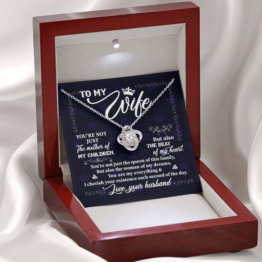 To My Wife You're Not Just the Mother of My Children Love Knot Pendant Necklace To My Wife You're Not Just the Mother of My Children Love Knot Pendant Necklace