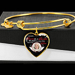 Personalized Photo I Know Heaven Is a Beautiful Place Because They Have My Mom Heart Necklace - Bangle