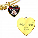 Personalized Photo I Know Heaven Is a Beautiful Place Because They Have My Mom Heart Necklace - Bangle