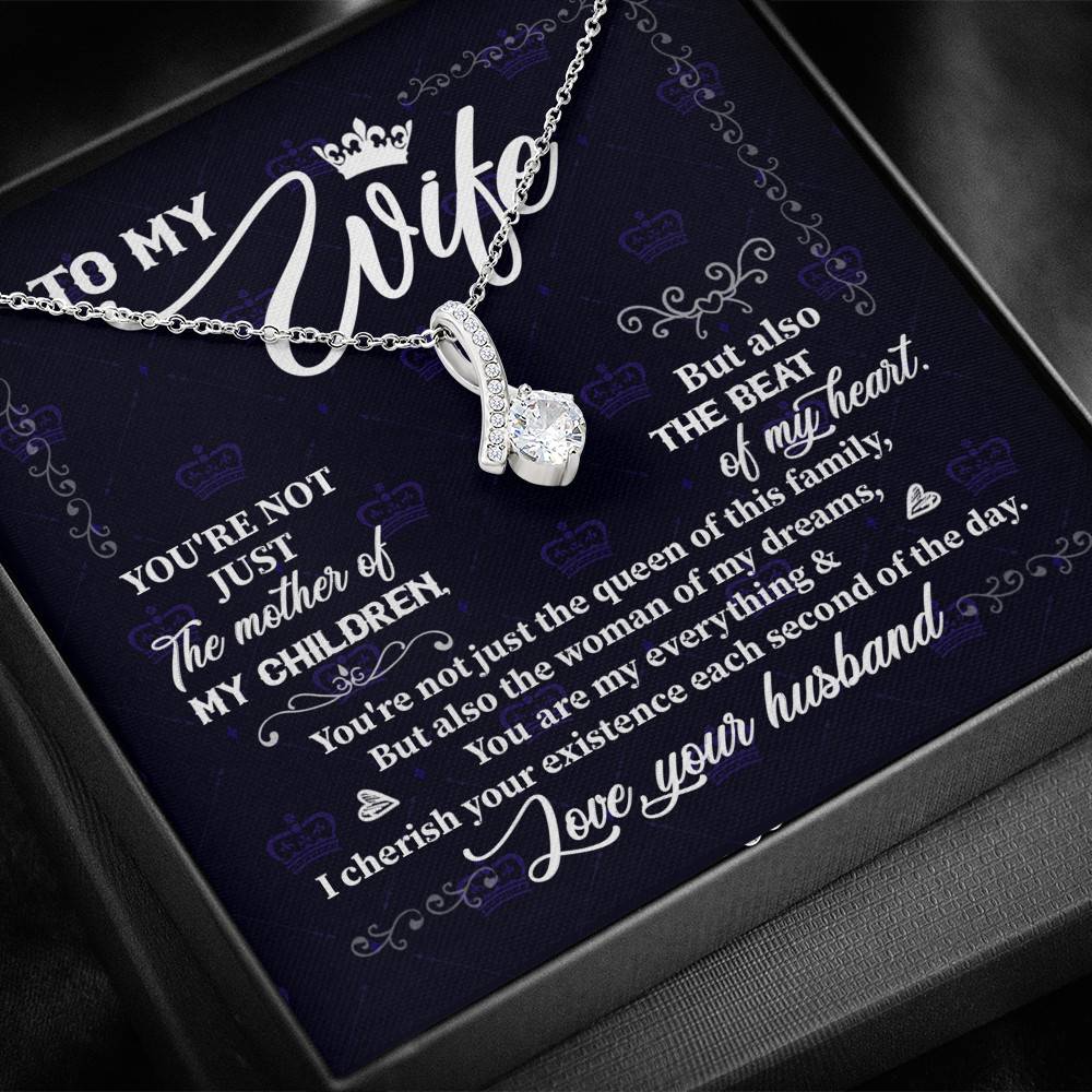 To My Wife You're Not Just the Mother of My Children Alluring Pendant Necklace To My Wife You're Not Just the Mother of My Children Alluring Pendant Necklace