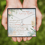 To A Truly Inspiring Fighter You Aren't Alone Nobody Fights Alone Cancer Patient Gift Alluring Beauty Necklace To A Truly Inspiring Fighter You Aren't Alone Nobody Fights Alone Cancer Patient Gift Alluring Beauty Necklace
