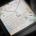 To A Truly Inspiring Fighter You Aren't Alone Nobody Fights Alone Cancer Patient Gift Alluring Beauty Necklace To A Truly Inspiring Fighter You Aren't Alone Nobody Fights Alone Cancer Patient Gift Alluring Beauty Necklace