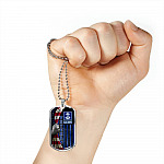 US Navy Veteran American Flag Dog Tag Pendant Necklace - US Navy Vietnam Veteran Gifts