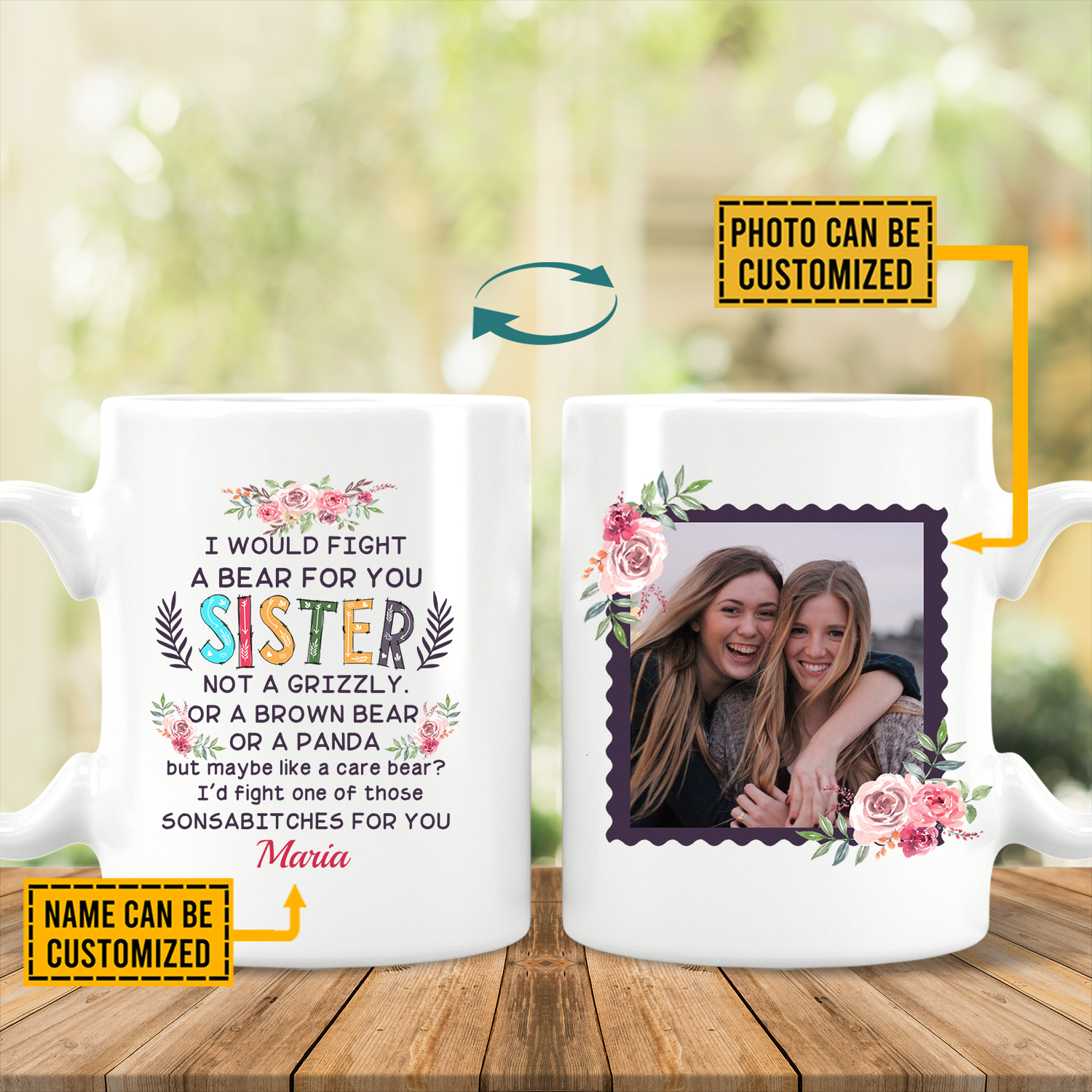 1VT. I Would Fight A Bear For You mug mk2
