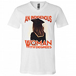 woman, White, V-Neck T-Shirt