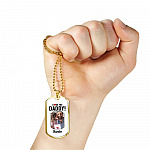 Custom Photo I Love You Daddy Dog Tag Pendant Necklace - Personalized Dog Tags For Dad