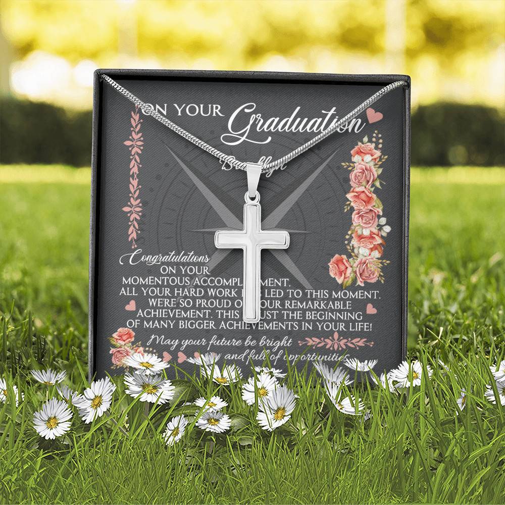 Personalized May Your Future Be Bright And Full Of Opportunities Artisan Crafted Cross Necklace Personalized May Your Future Be Bright And Full Of Opportunities Artisan Crafted Cross Necklace