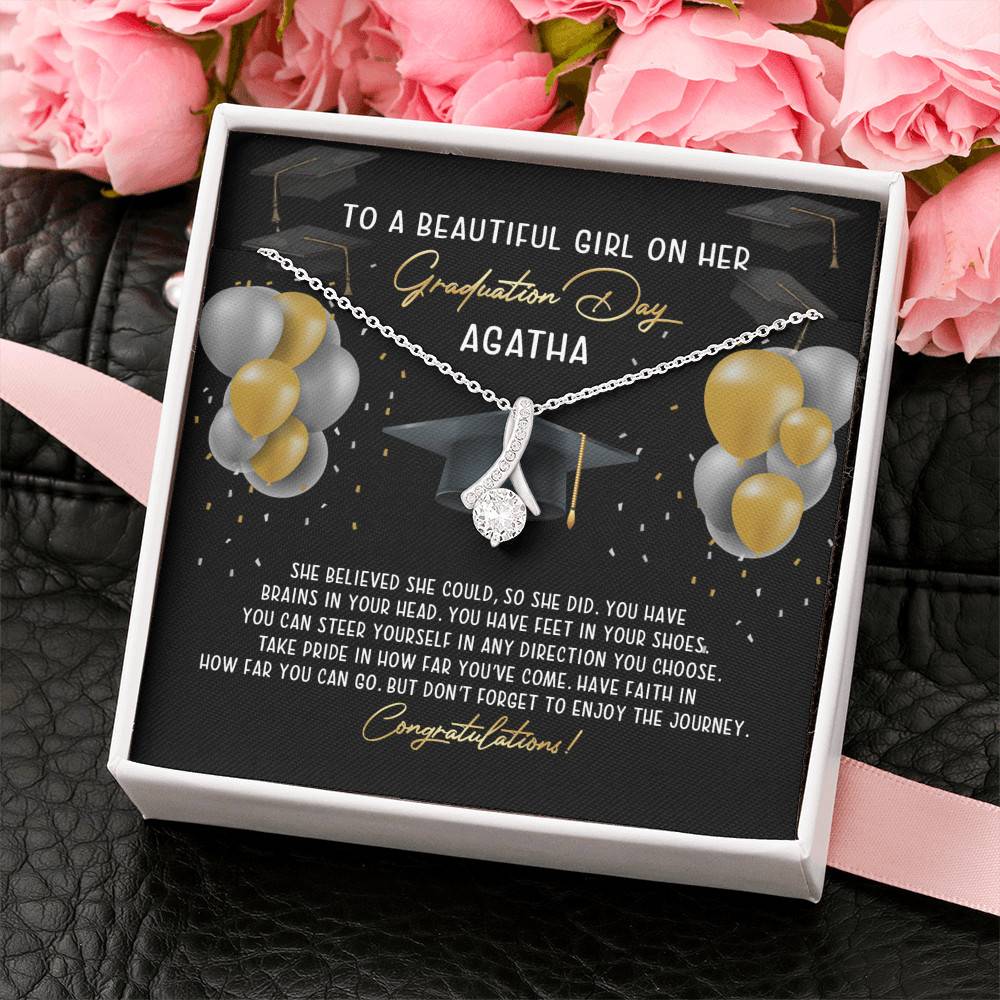 Personalized She Believed She Could So She Did Alluring Beauty Necklace Personalized She Believed She Could So She Did Alluring Beauty Necklace