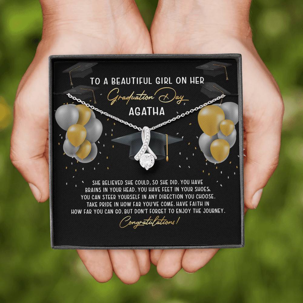 Personalized She Believed She Could So She Did Alluring Beauty Necklace Personalized She Believed She Could So She Did Alluring Beauty Necklace