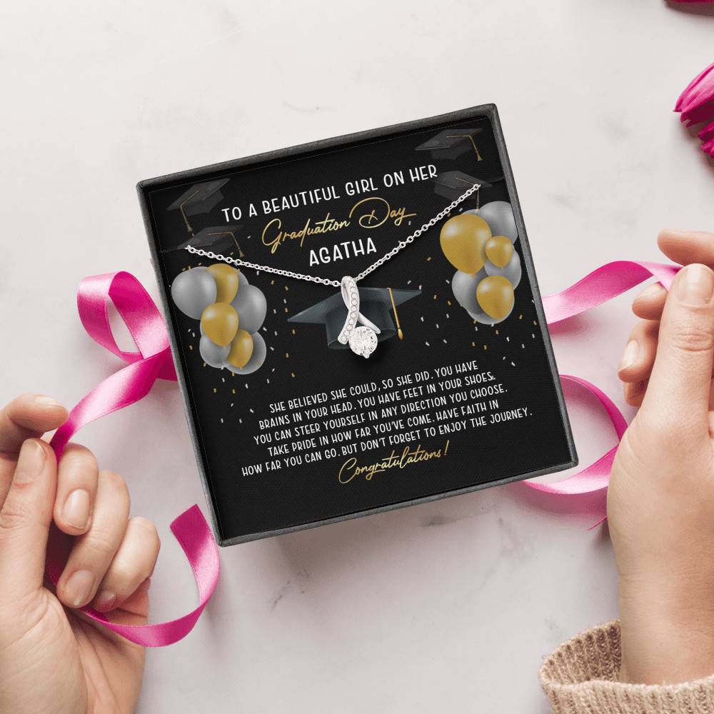 Personalized She Believed She Could So She Did Alluring Beauty Necklace Personalized She Believed She Could So She Did Alluring Beauty Necklace