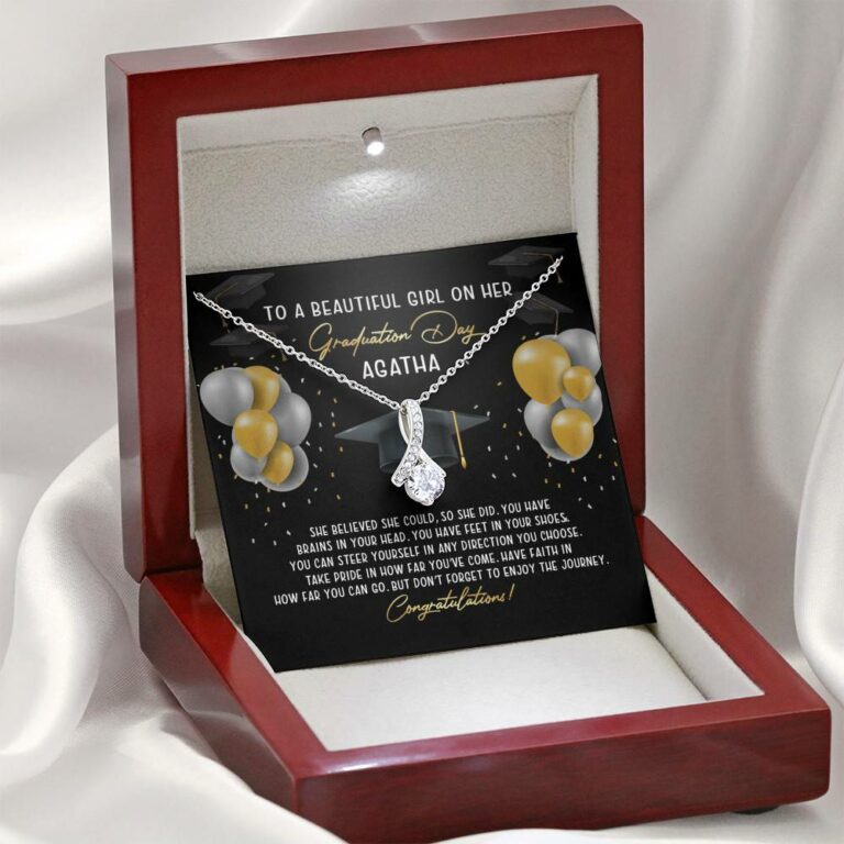 Personalized She Believed She Could So She Did Alluring Beauty Necklace