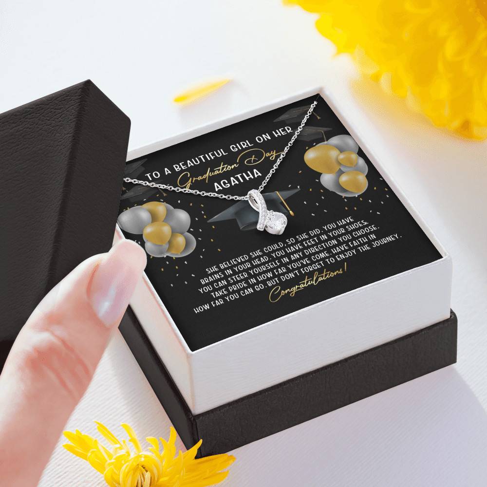 Personalized She Believed She Could So She Did Alluring Beauty Necklace Personalized She Believed She Could So She Did Alluring Beauty Necklace