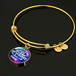Personalized The Stars The Night You Became My Mommy Circle Pendant Necklace - Bangle