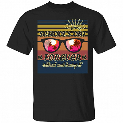 School Out Forever RetiShirt, Black, Unisex T-Shirt