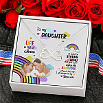 5KNG. Daughter rainbow Sample Dessign Infinity Heart Necklace (Silver) 6