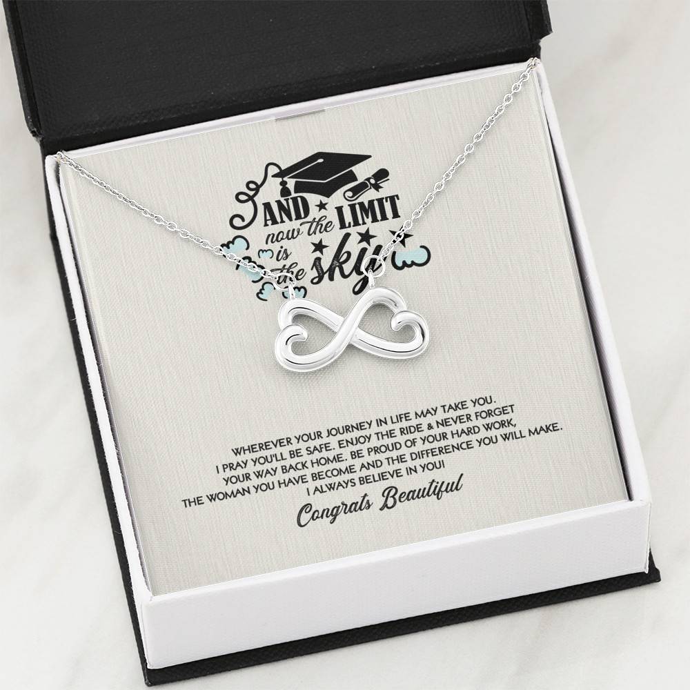 Congratulations Graduation And Now The Limit Is The Sky Graduated Infinity Heart Necklace Congratulations Graduation And Now The Limit Is The Sky Graduated Infinity Heart Necklace