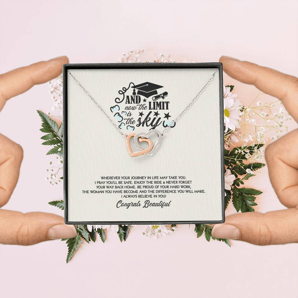 Congratulations Graduation And Now The Limit Is The Sky Graduated Interlocking Hearts Necklace Congratulations Graduation And Now The Limit Is The Sky Graduated Interlocking Hearts Necklace