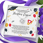 Masters Graduation Never Underestimate a Woman with Masters Degree Love Knot Pendant Necklace